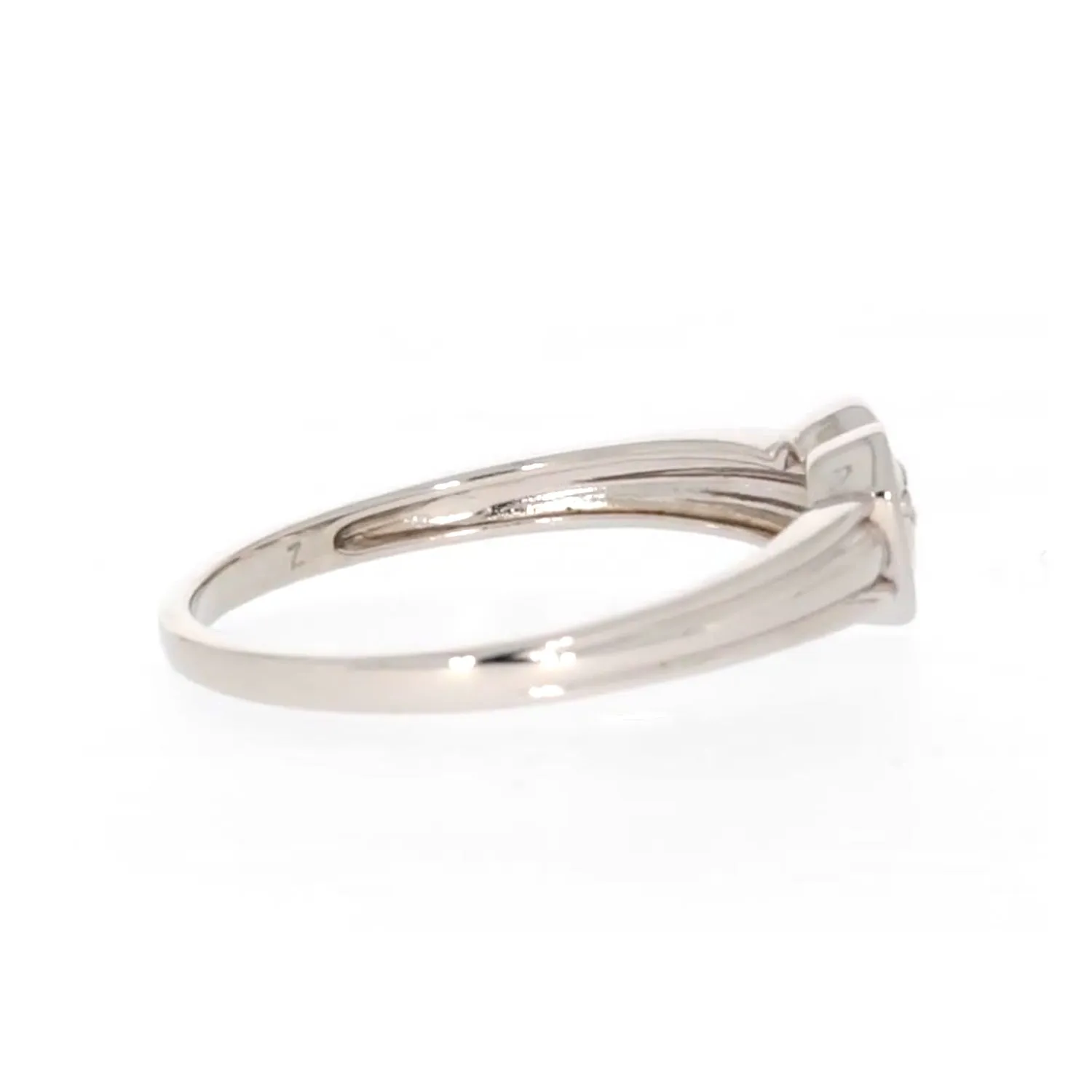 My First Diamond Kids Sterling Silver Diamond Set Signet Ring