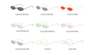 Narrow Small Round Sunglasses