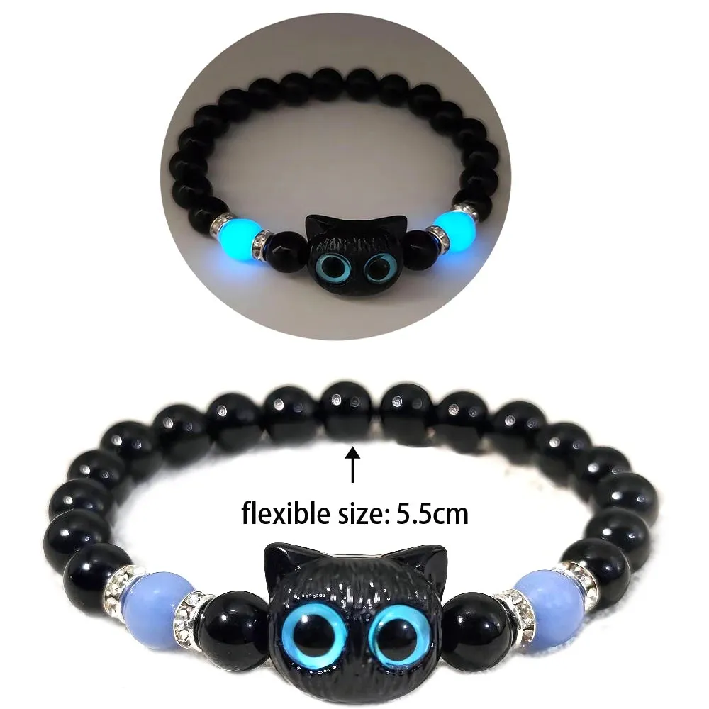 Natural Stone Bracelet Yoga Healing Luminous Glow In The Dark Bracelet Lotus Charm Beads Bracelet for Men Women Prayer Buddhism