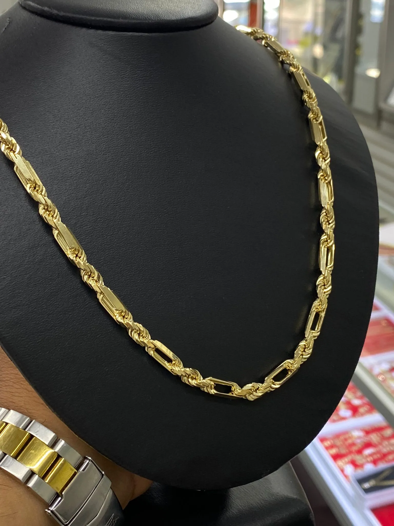 Necklace New Solid Gold 14K Milano Rope Chain 24" 65.67g Gifts Luxurious For Mens and Adults