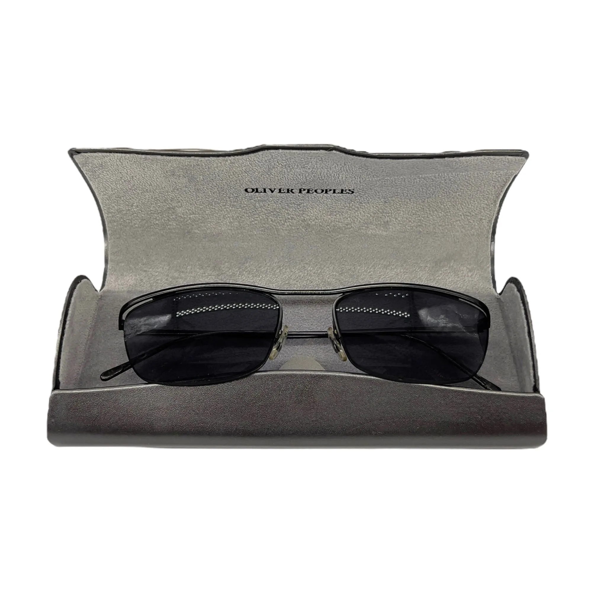 OLIVER PEOPLES Semi Rimless  Unisex Sunglasses - Black