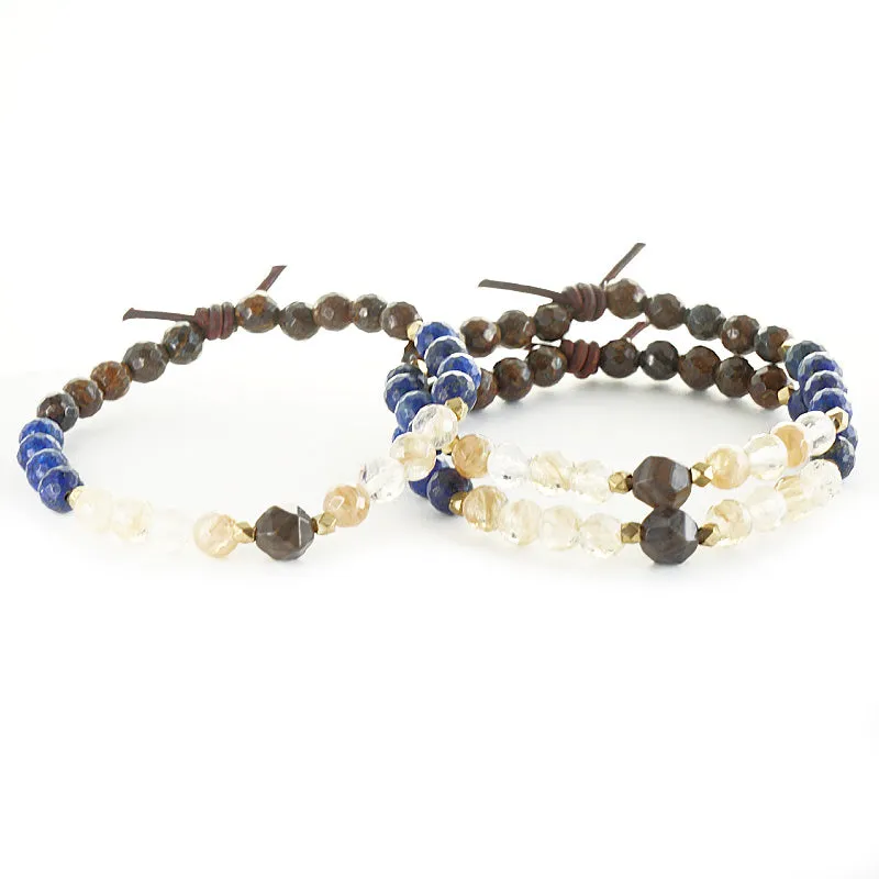 One Day Closer Mini Bracelet - Blue | Military Deployment Bracelet