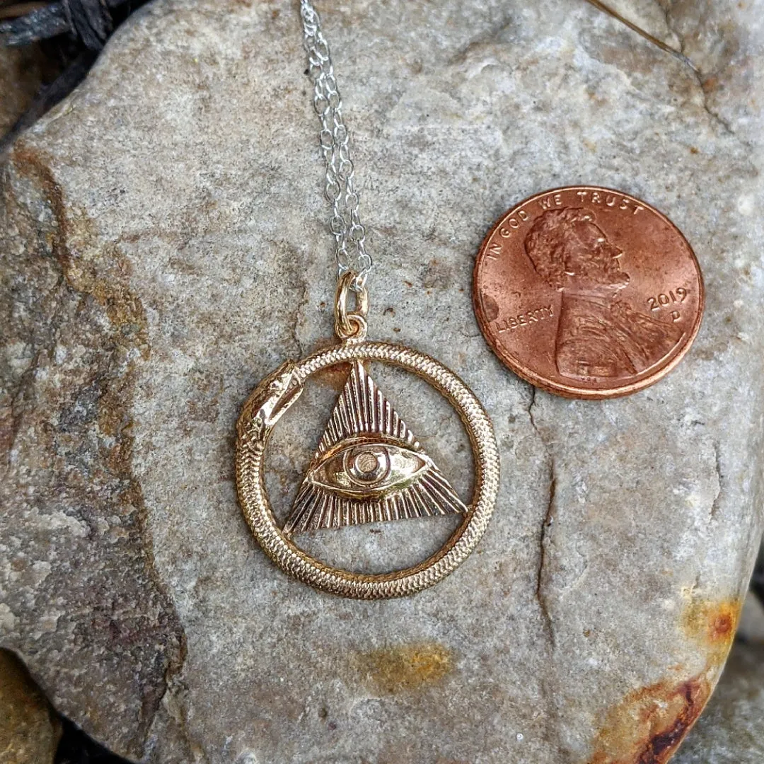 Ouroboros All Seeing Eye Talisman Necklace