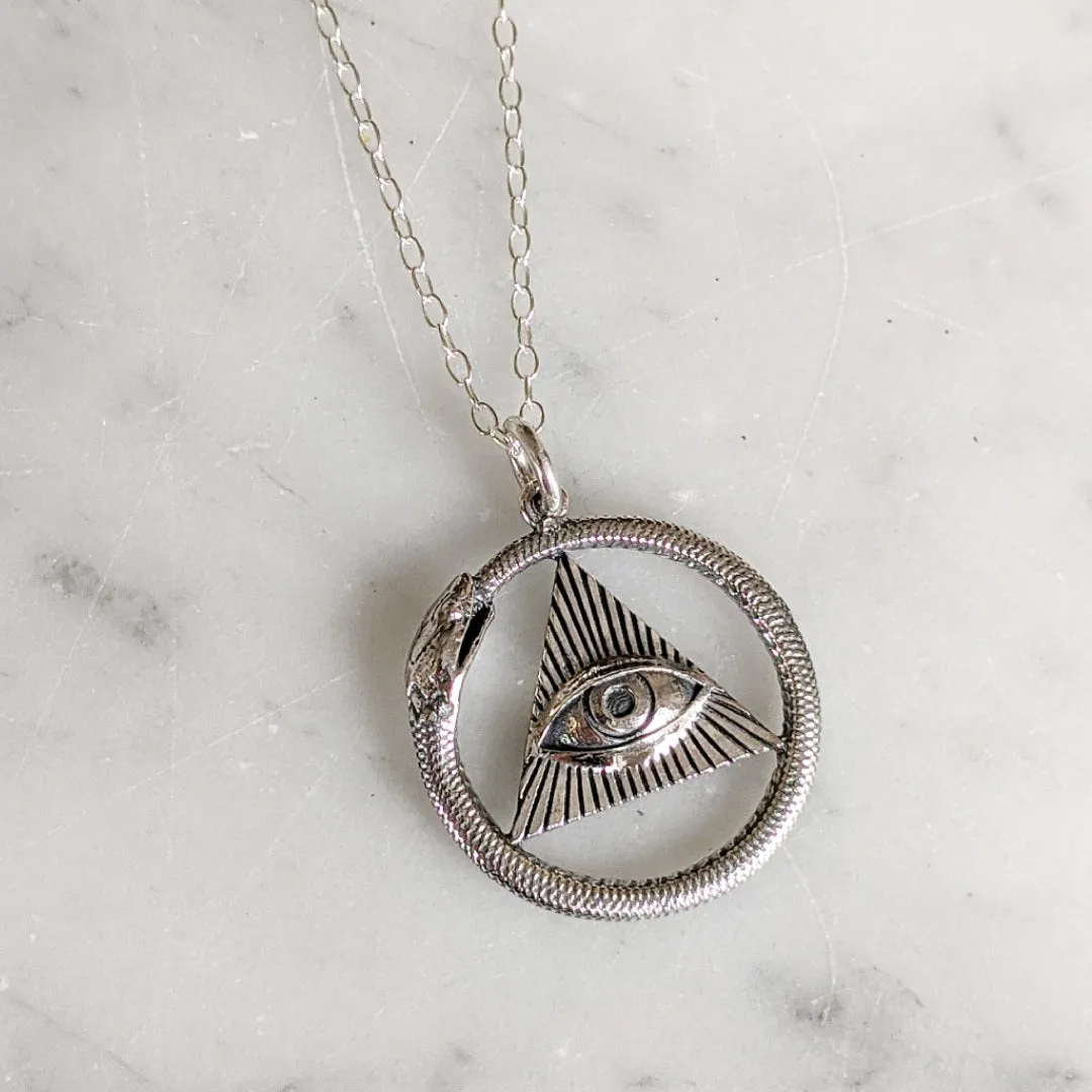 Ouroboros All Seeing Eye Talisman Necklace