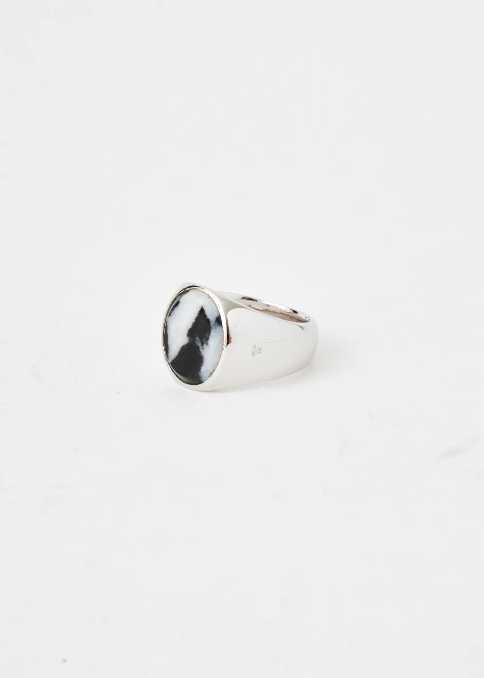 Oval Zebra Marble Ring