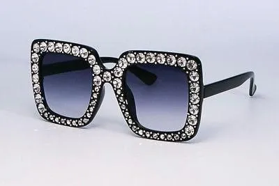 Oversized Square Frame Bling Rhinestone Sunglasses Fashion sunglasses