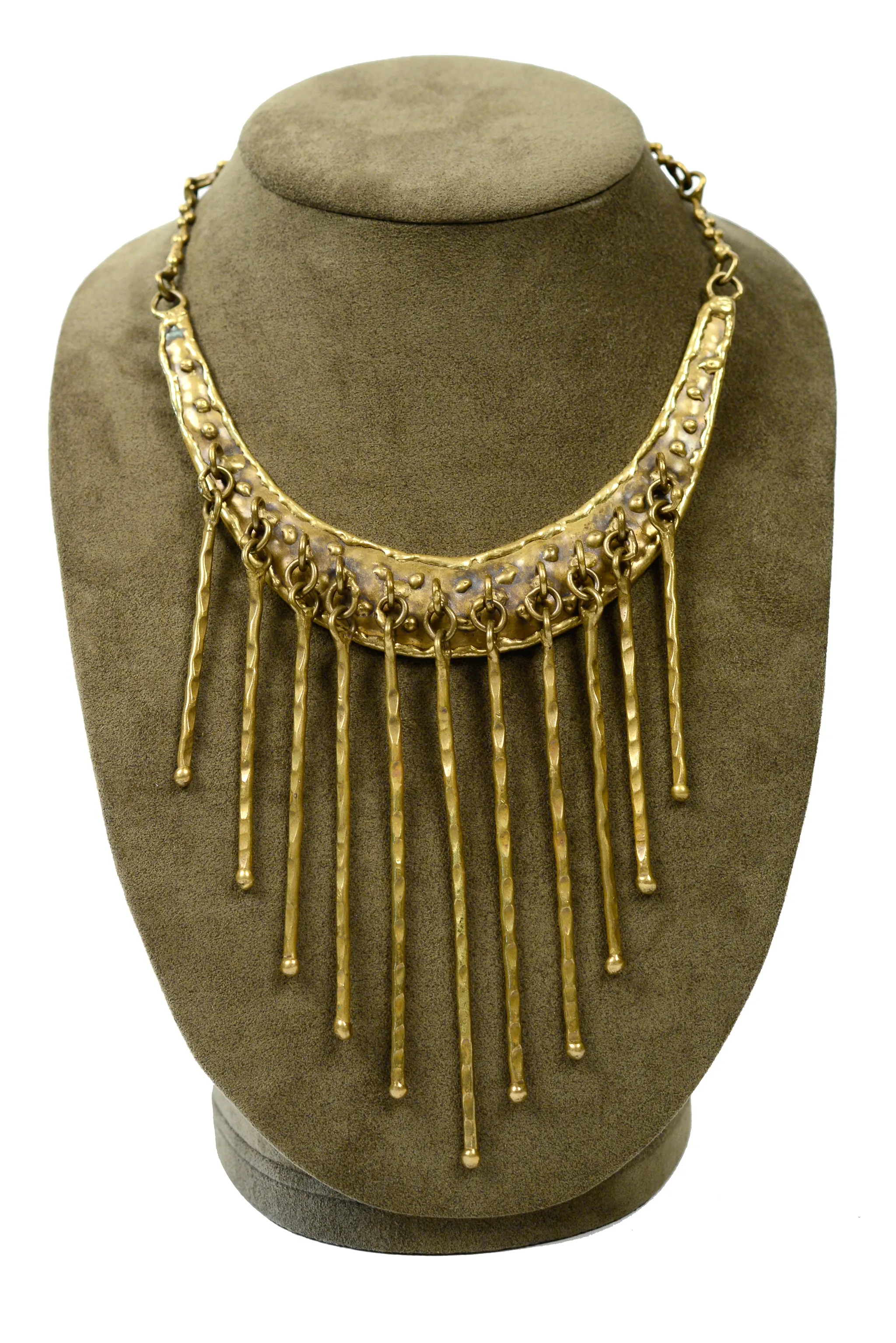 PAL KEPENYES BRONZE FRINGE COLLAR NECKLACE