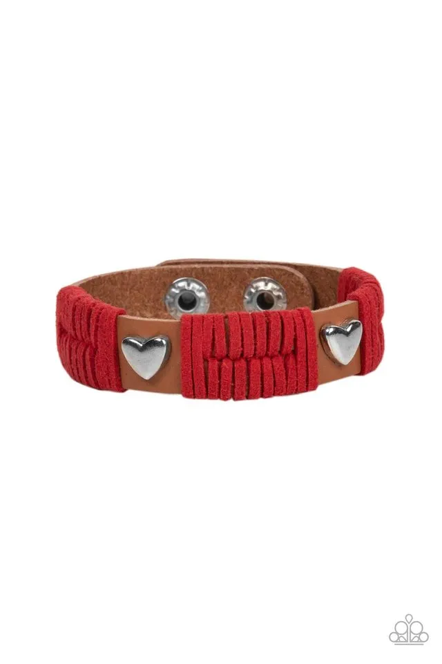 Paparazzi Bracelet ~ Lusting for Wanderlust - Red