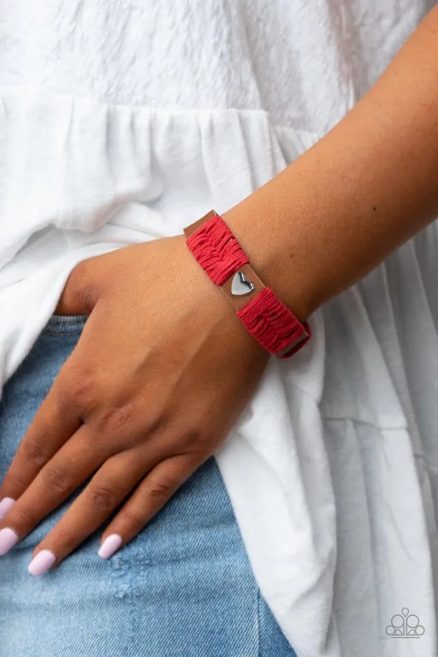 Paparazzi Bracelet ~ Lusting for Wanderlust - Red