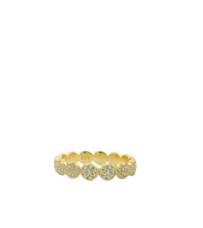 Pave Disco Ring In Vermeil