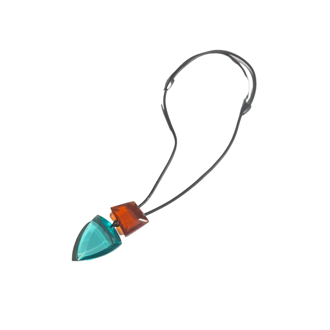 Pero Monies Pendant in Orange Blue