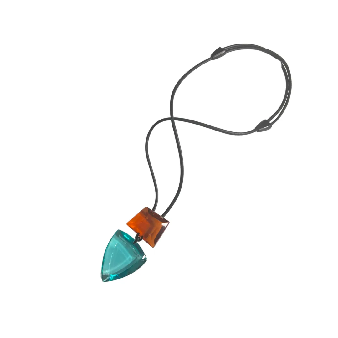 Pero Monies Pendant in Orange Blue