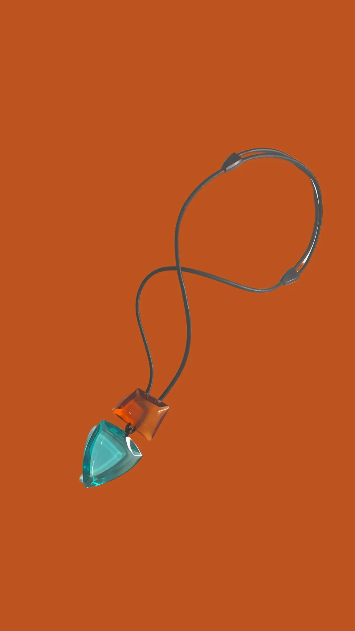 Pero Monies Pendant in Orange Blue