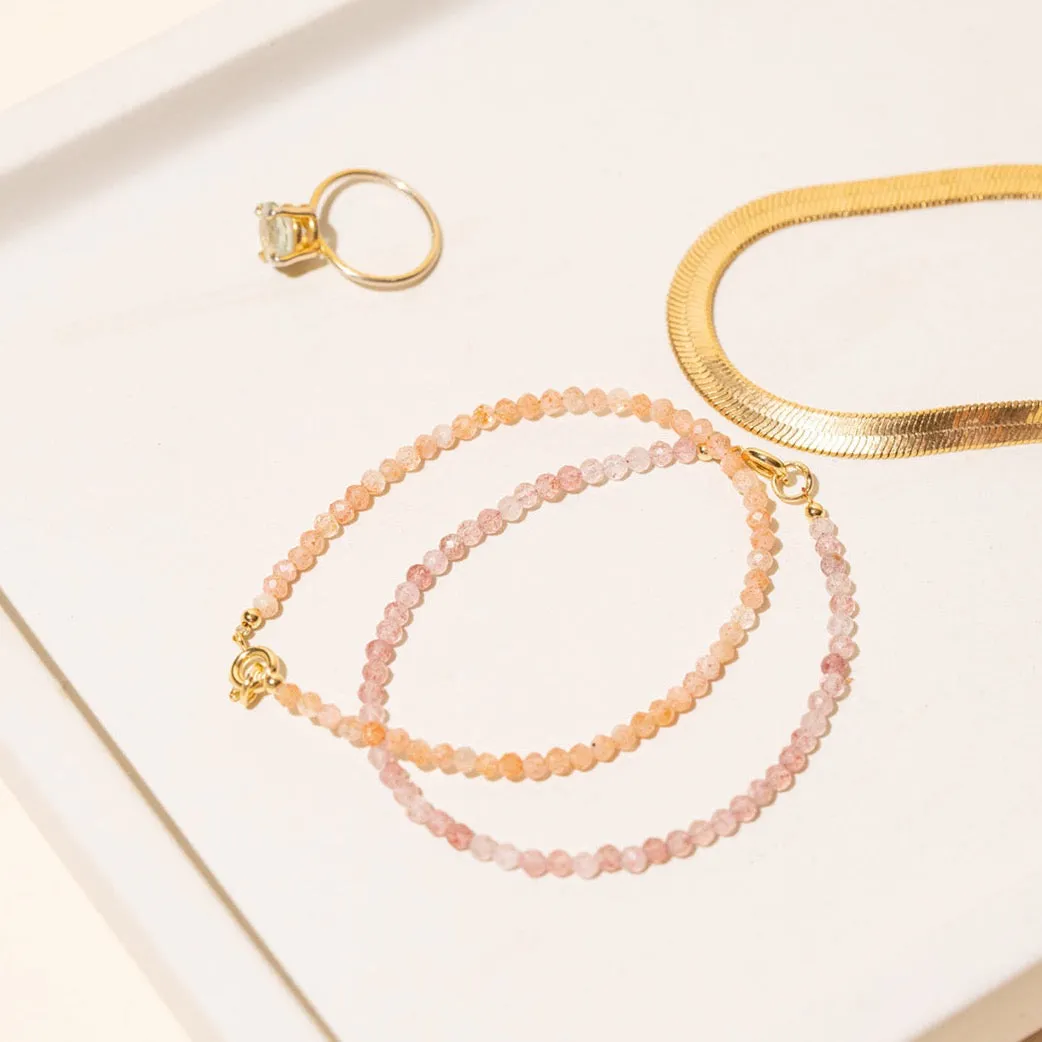 Petite Sparkling Gemstone Bracelet - 14K Vermeil