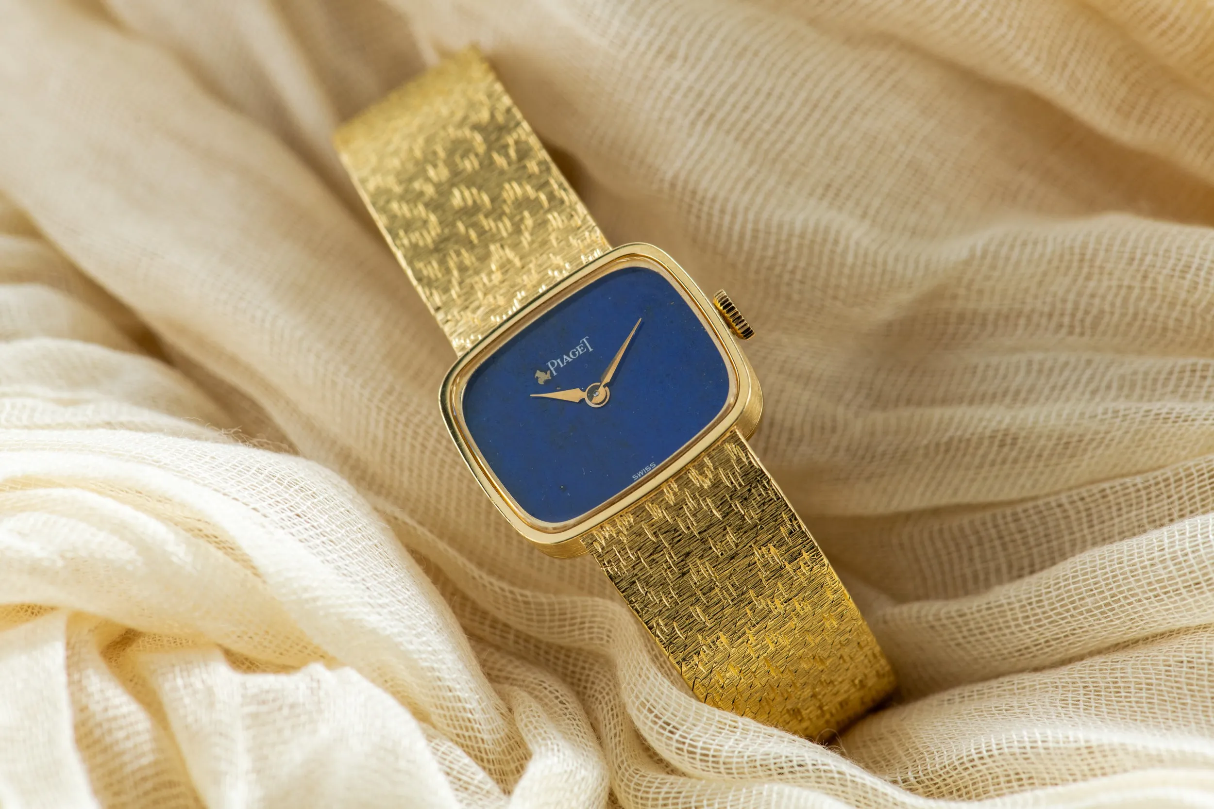 Piaget 'Lapis Lazuli' Yellow Gold Dress Watch