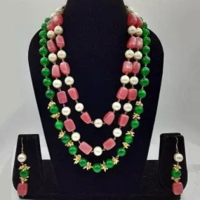 Pink And Green 3 Layered Set