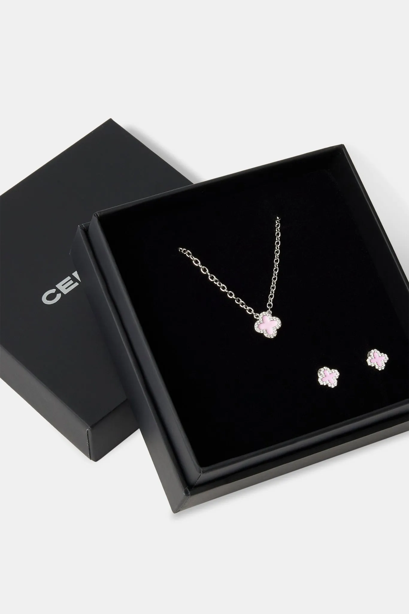 Pink Motif Gift Set - White