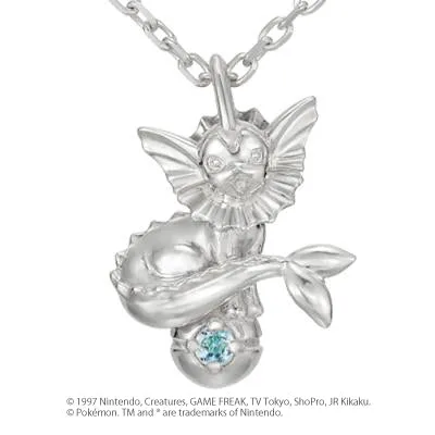 [Pokémon]Vaporeon & Pokéball necklace silver