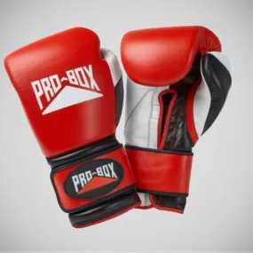 Pro-Box Pro-Spar Leather Boxing Gloves Red