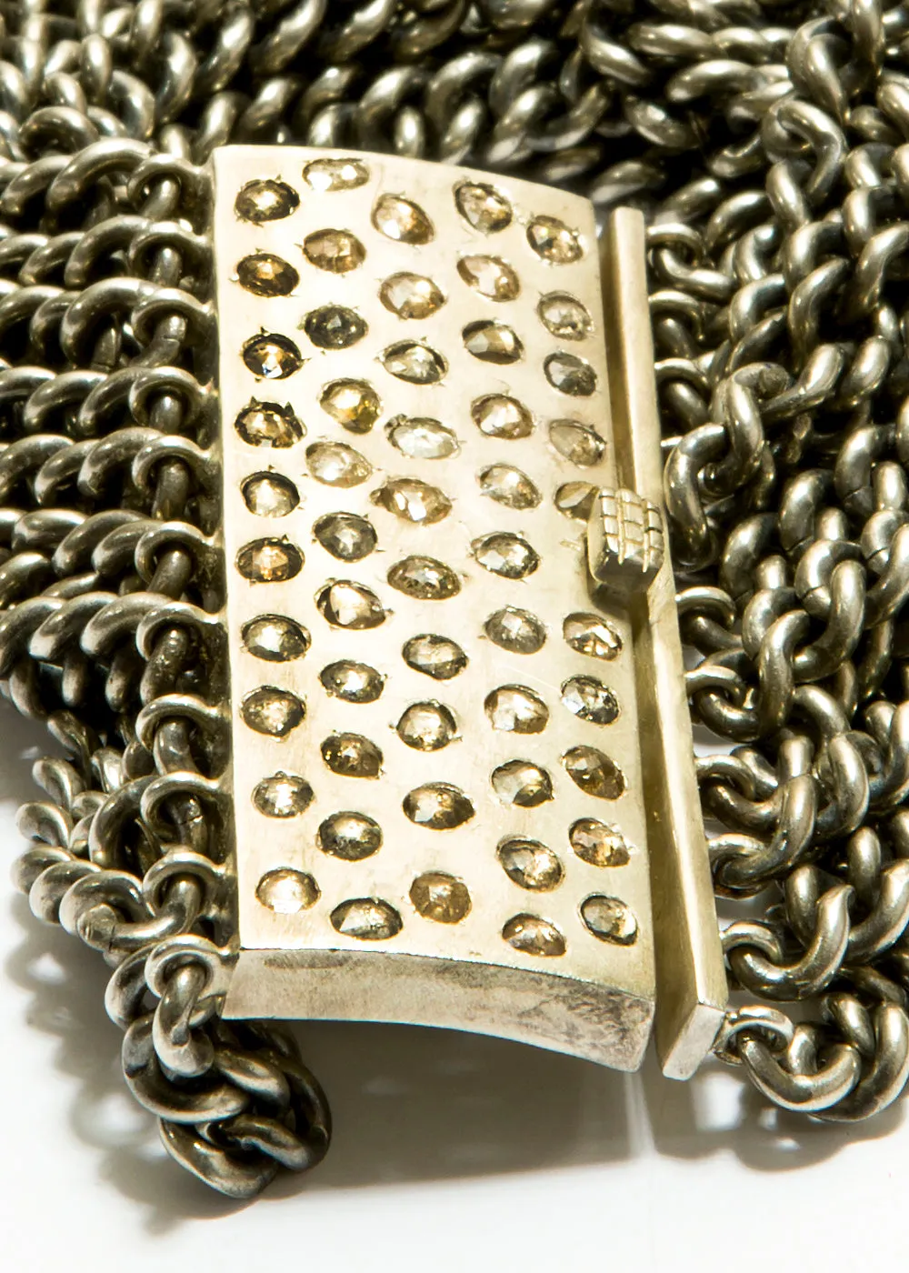 Raw Diamond Clasp & Curb Chain Bracelet