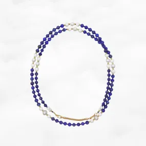 Return to Origin Beaded Lapis Necklace - 6mm