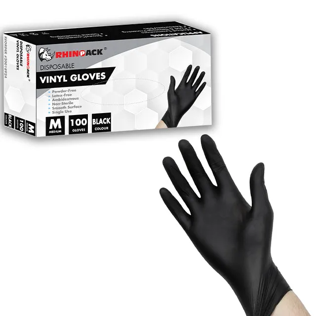 Rhinopack Disposable Vinyl Gloves 100pk (10pks / Case)