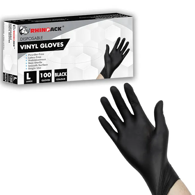 Rhinopack Disposable Vinyl Gloves 100pk (10pks / Case)