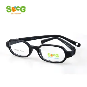 Secg Unisex Children's Full Rim Rectangle Silicone Eyeglasses 28139