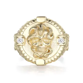 Serpent Skull Signet Ring