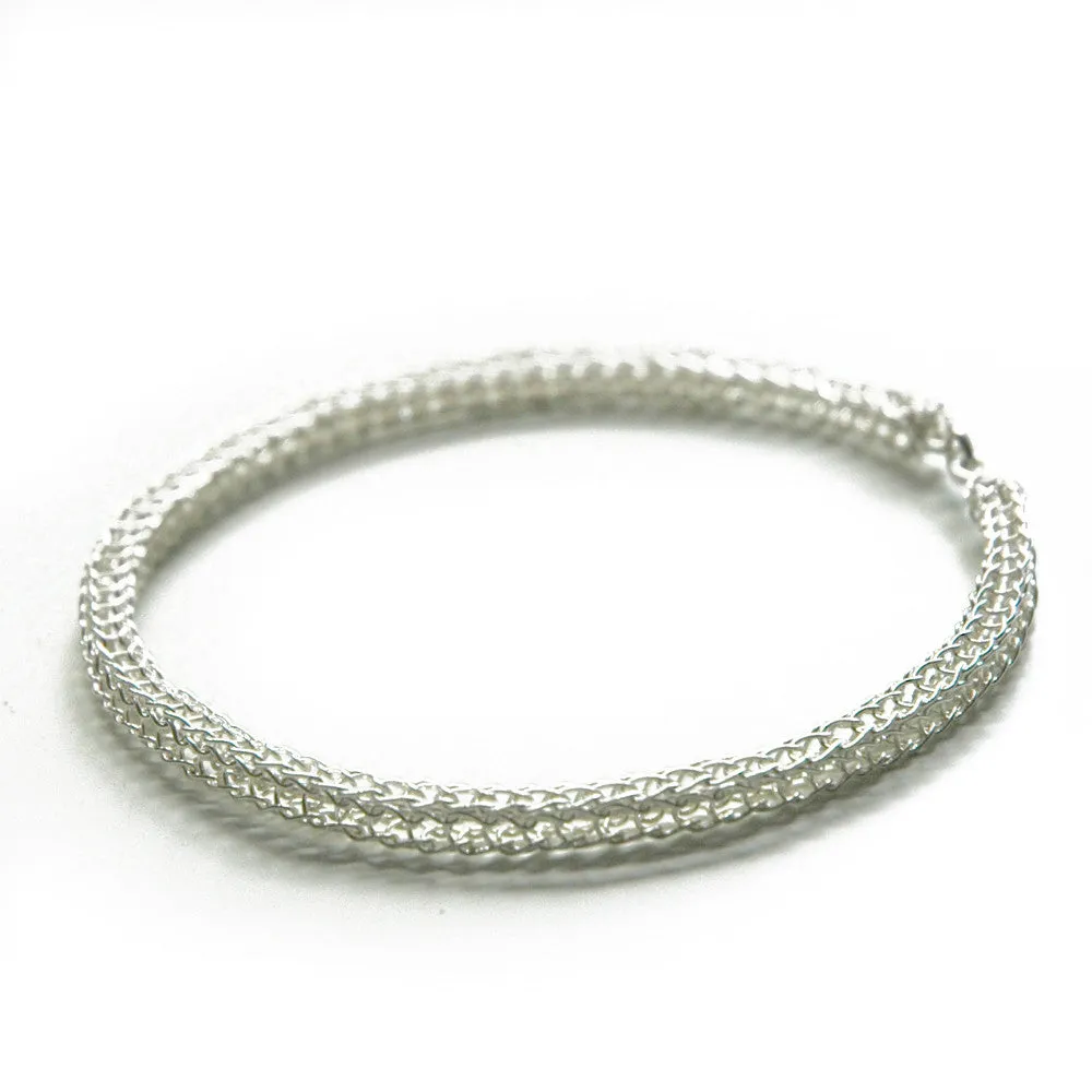 Silver Bangle bracelet , handmade bangle