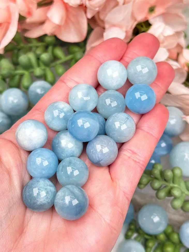 Small Aquamarine Spheres