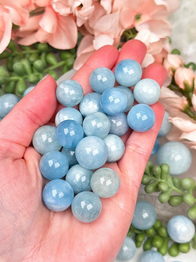 Small Aquamarine Spheres