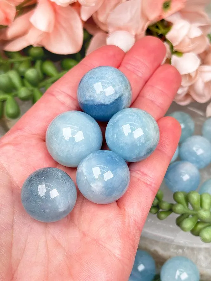 Small Aquamarine Spheres