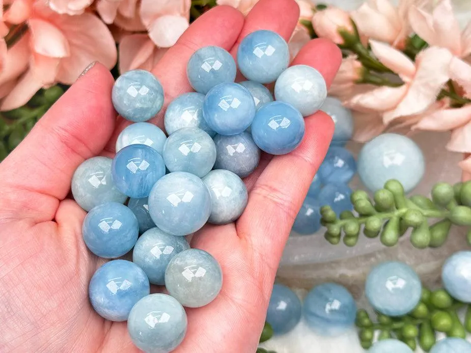 Small Aquamarine Spheres