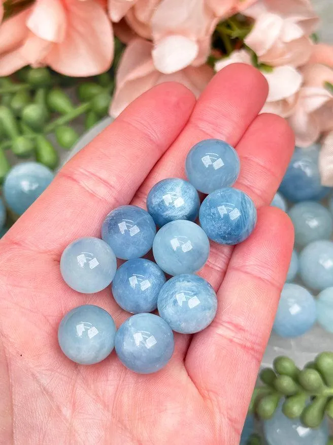 Small Aquamarine Spheres