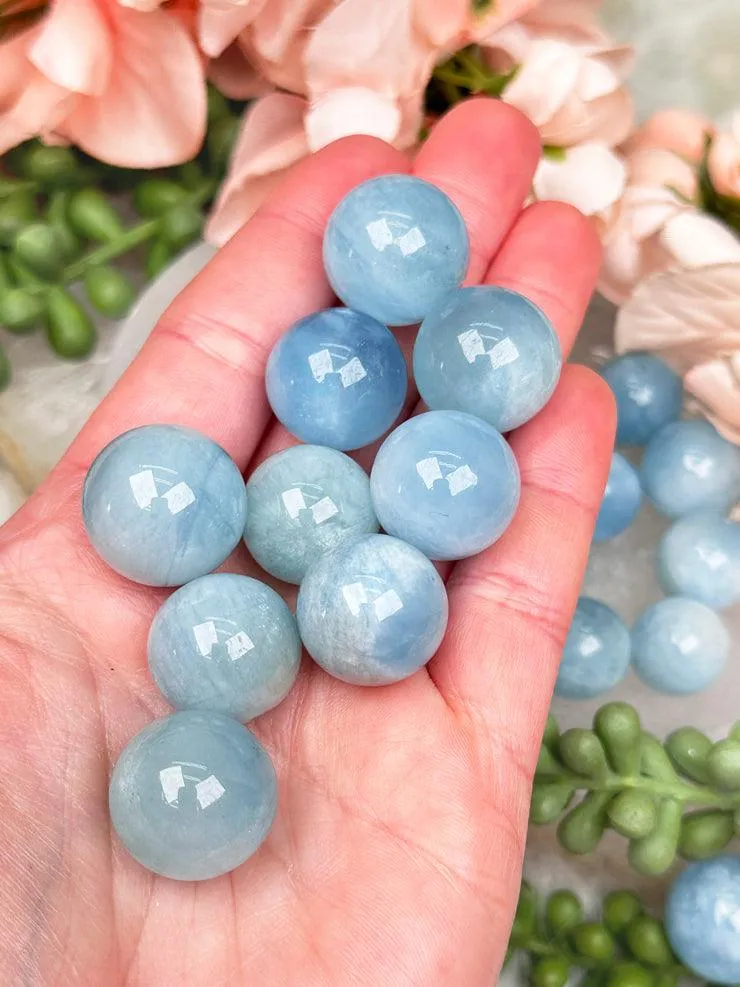 Small Aquamarine Spheres