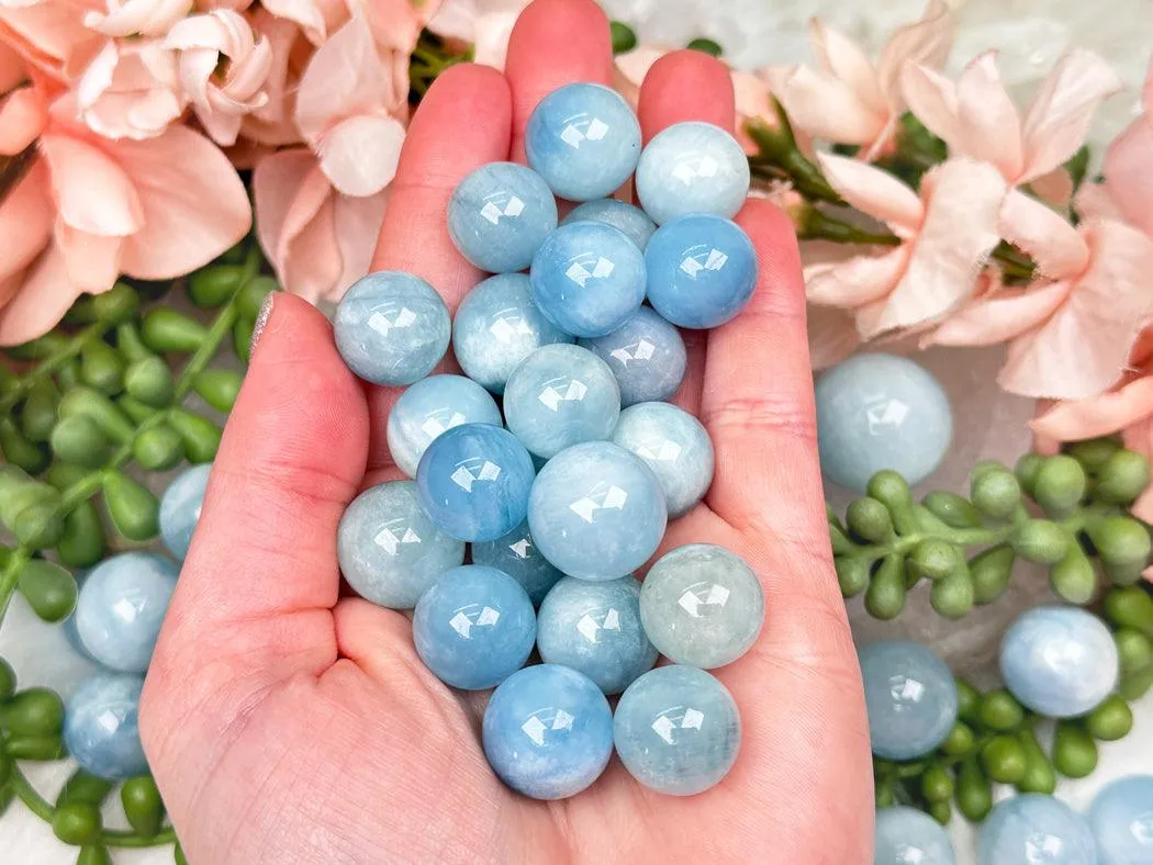 Small Aquamarine Spheres