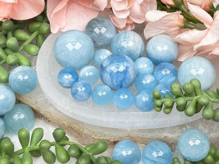 Small Aquamarine Spheres