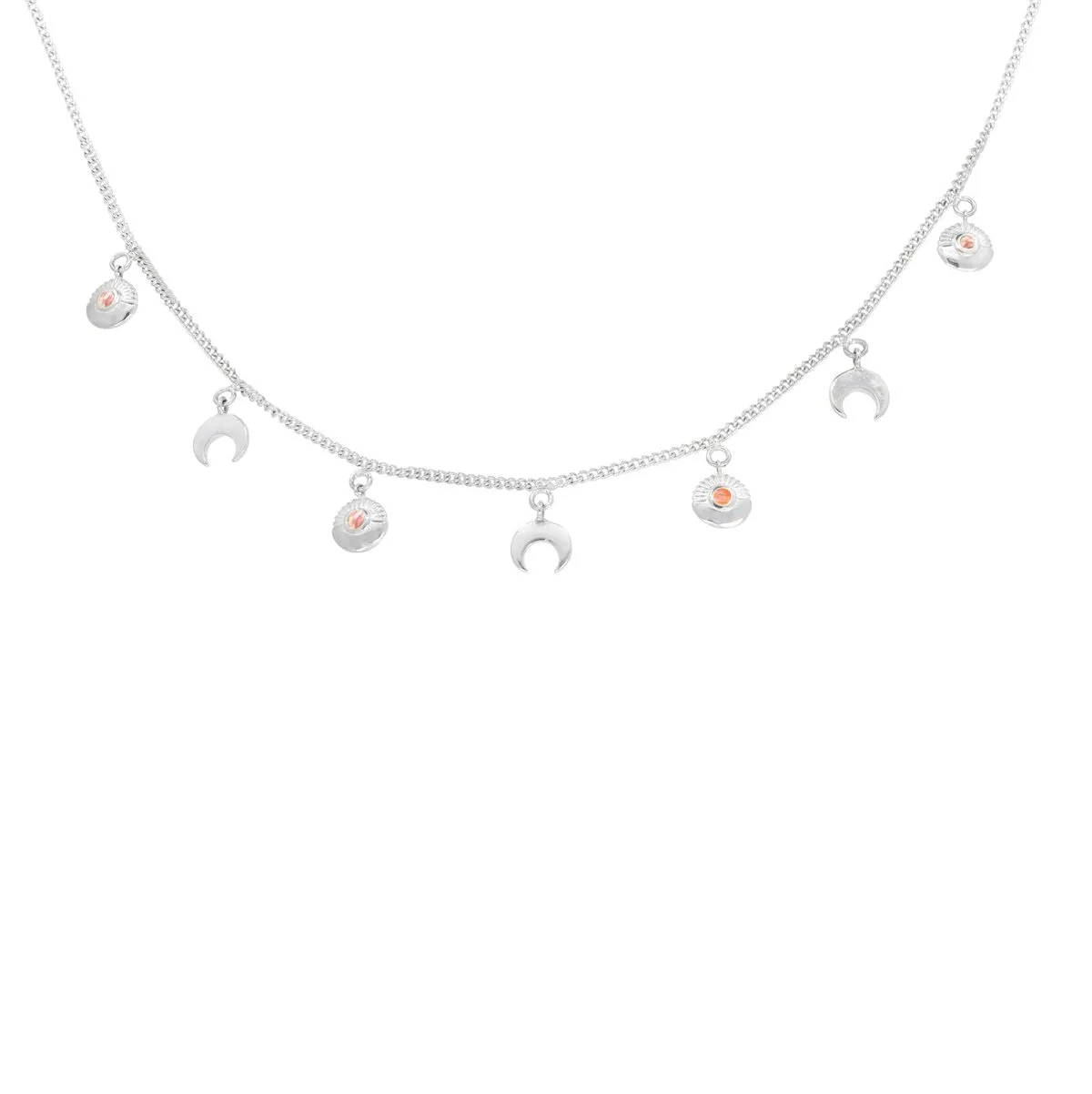 Solar Sunstone Silver Choker