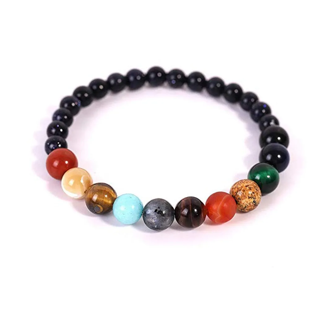 Solar System Natural Stone Charming Bracelet