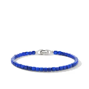 Spiritual Beads Cushion Bracelet with Lapis, Size Large