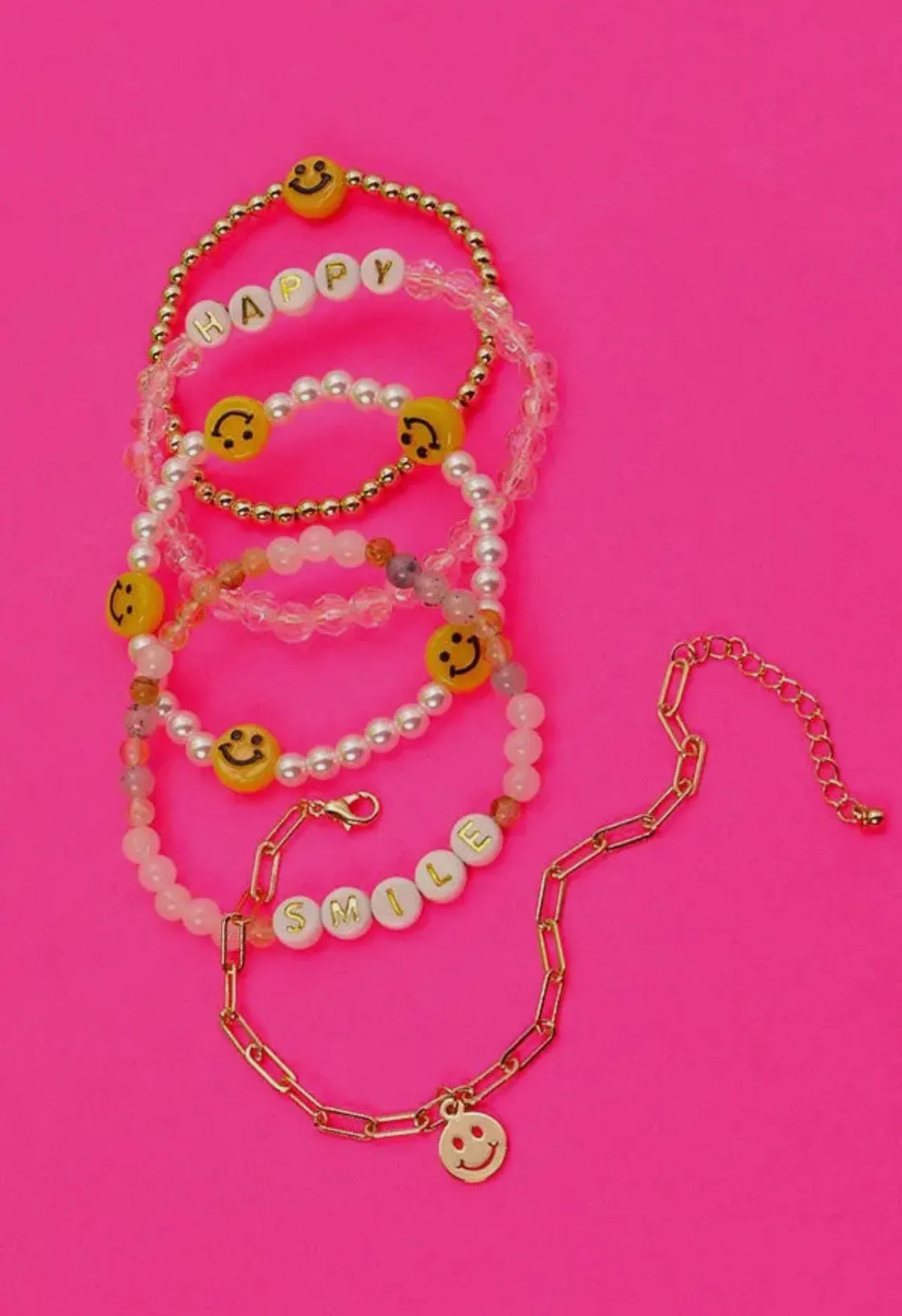 Stackable Happy Stretchy Bracelet