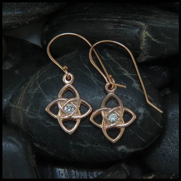 Starlight Knot Earrings in Gold