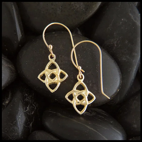 Starlight Knot Earrings in Gold