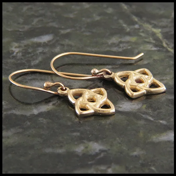 Starlight Knot Earrings in Gold