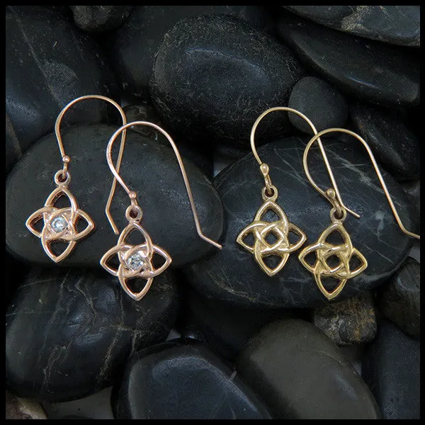 Starlight Knot Earrings in Gold