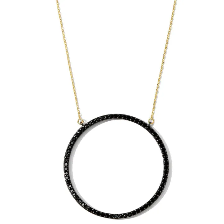 Statement Pave Circle Necklace