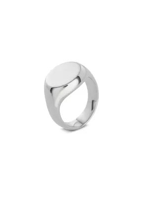 Statement Signet Ring Silver