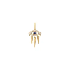 Sterling Silver & 14K Yellow Gold Plated Lapis Lazuli Evil Eye Charm by Ania Haie