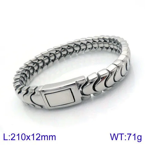 Stylish Minimalist Titanium Steel Men's Bracelet Inspired by Japanese and Korean Design